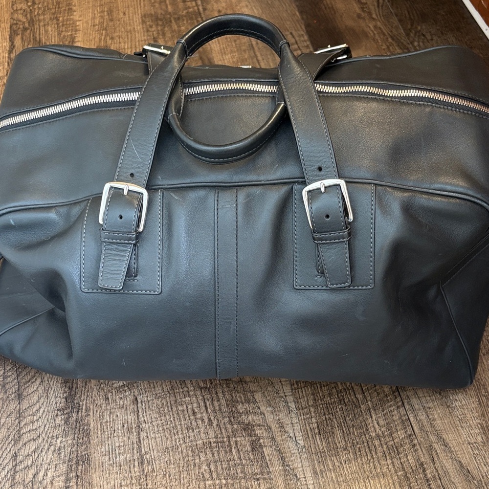 Coach Leather Voyage Cabin Duffel Bag Weekender Travel Carryon RARE - Picture 5 of 16